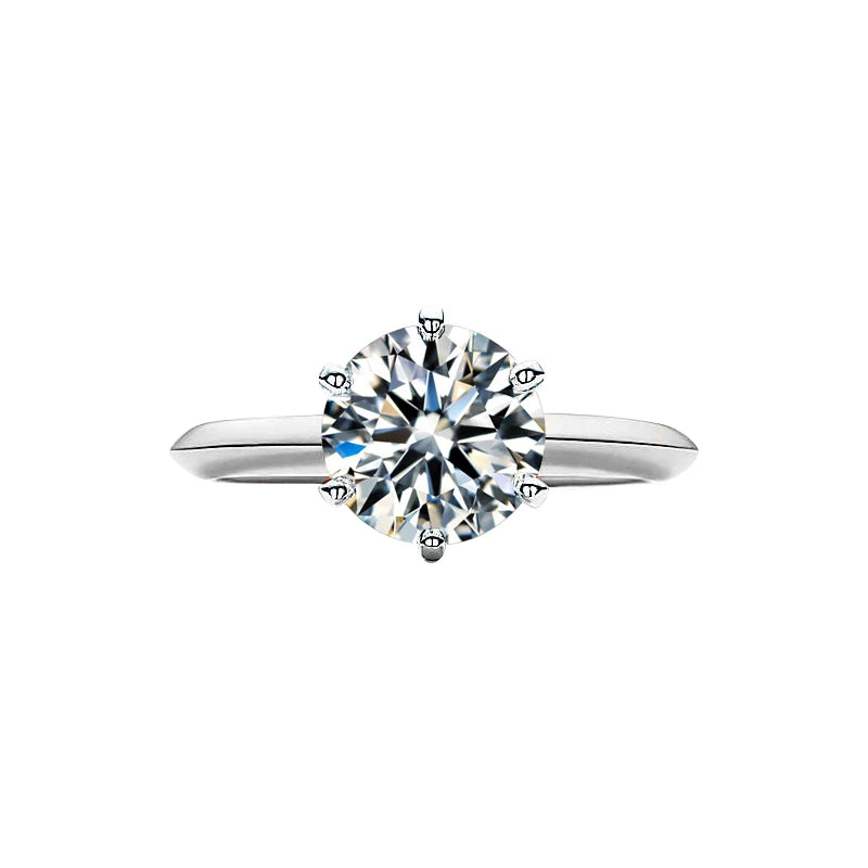 2020 Solitaire 1ct Lab Diamond Ring 100% Real 925 sterling silver Engagement Wedding band Rings for Women Bridal Party Jewelry