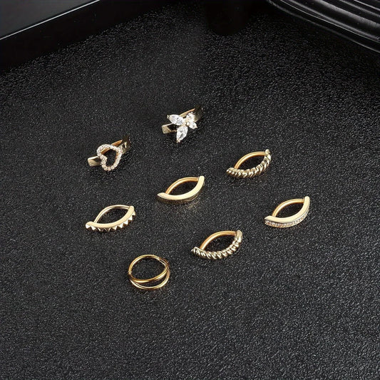 Bobisty 1PC Surgical Steel Belly Button Ring for Women CZ Heart Butterfly Simple Reverse Navel Rings Body Piercing Jewelry