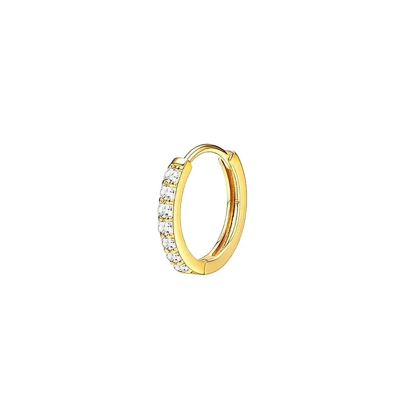 Bobisty 1pc Earrings for Sensitive Ears Surgical Stainless Steel Earrings for Women Dainty Flat Back Earring Stud Hoop Cartilage