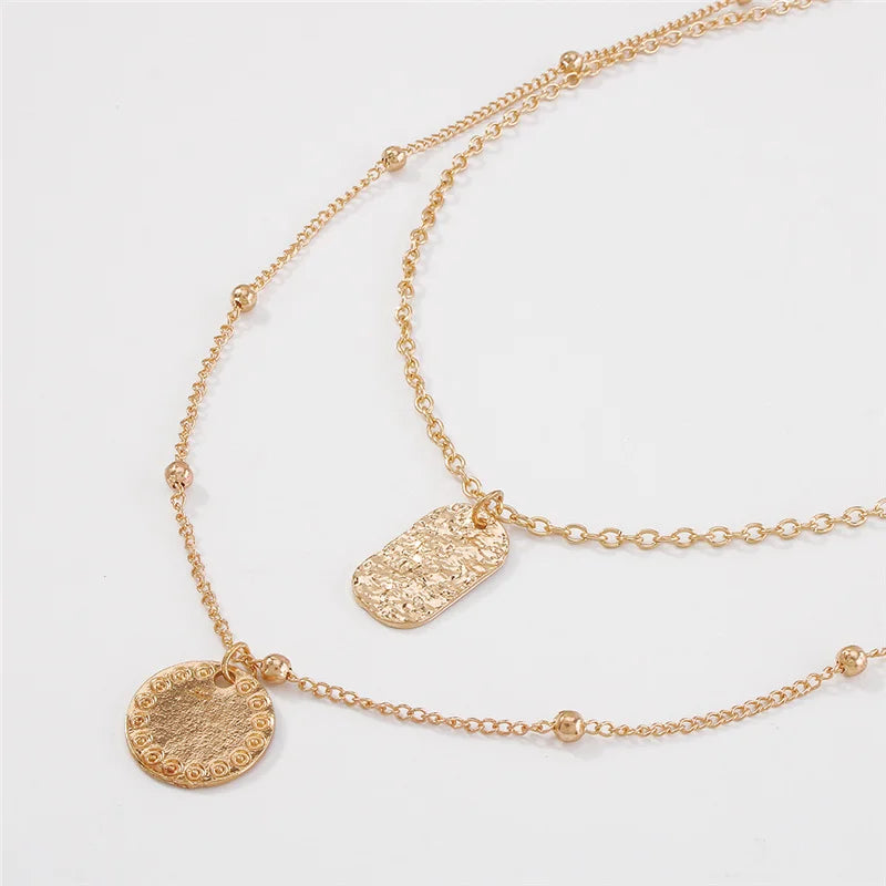 Vintage Necklace on Neck Chain Women's Jewelry Layered Accessories for Girls Clothing Aesthetic Gifts Fashion Bohemia Pendant