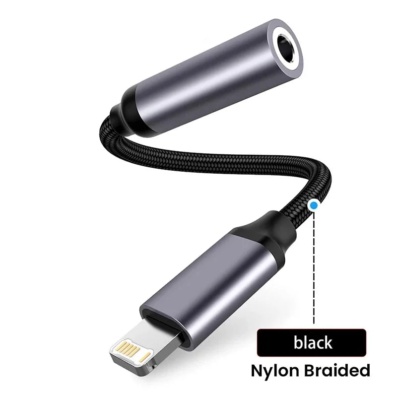 For IOS To 3 5 MM Jack Cable Adapter AUX For iPhone 12 13 14 Pro Adapter Headphone Connector Audio Splitter iphone accessories