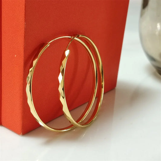 Senlissi - 925 Sterling Silver Hoop Earrings For Women 18K Gold Plated Jewelry Dazzling Women's Hoops Earrings Christmas Gifts