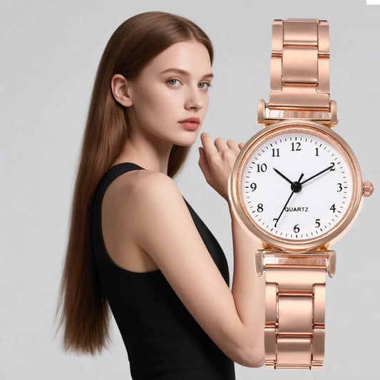 MAYZHISU Fashion Women Watch Light-luxury Ladies Wristwatch Stainless Steel Women Quartz Watch Simple Business Female Clock Gift