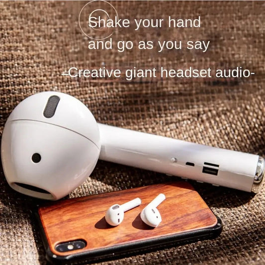 Wireless Speaker With Oversized Shape Spoof Subwoofer GiantSecond Generation Big Headphones Sound Wacky Inserted U DiskDesktop F