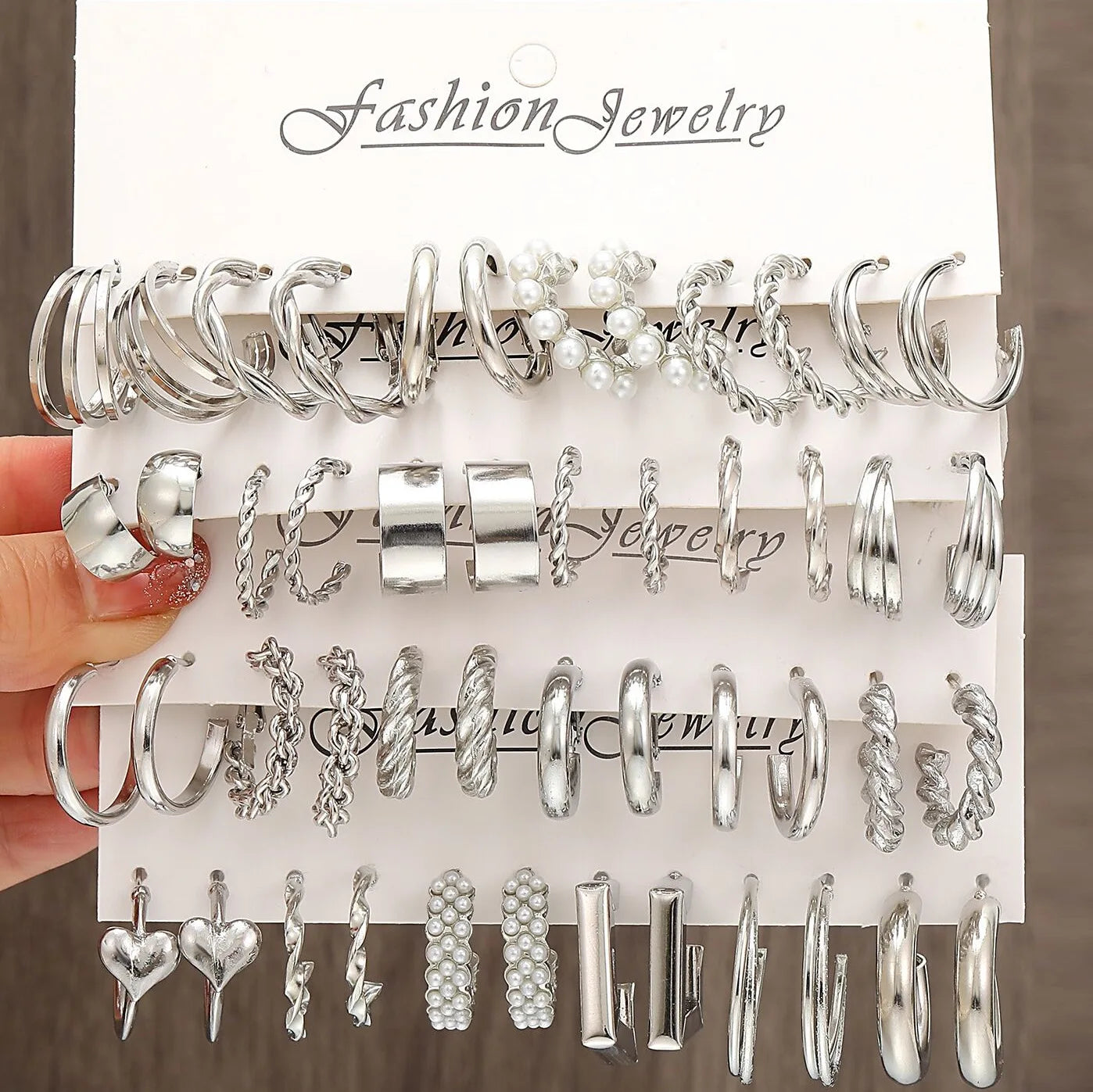 18 Pcs New Fashion Colorful Earrings Set For Women Boho Butterfly Gold Silver Color Pearl Circle Dangle Earrings Jewelry Gifts