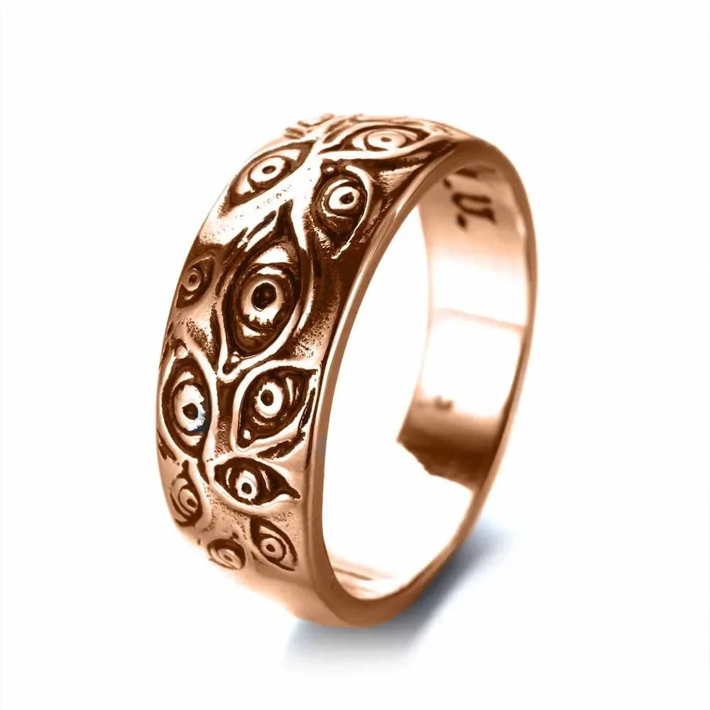 Vintage Gothic Minimalist Trend Devil's Eye Ring Men's and Women's Street Niche Party Creative Fashion Hip Hop Niche GiftJewelry