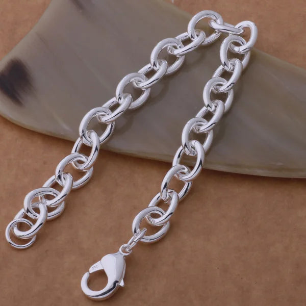 925 Sterling Silver Bracelet Heart High Quality Romance Chain For Woman Men Fashion Engagement Party Wedding Jewelry Gift
