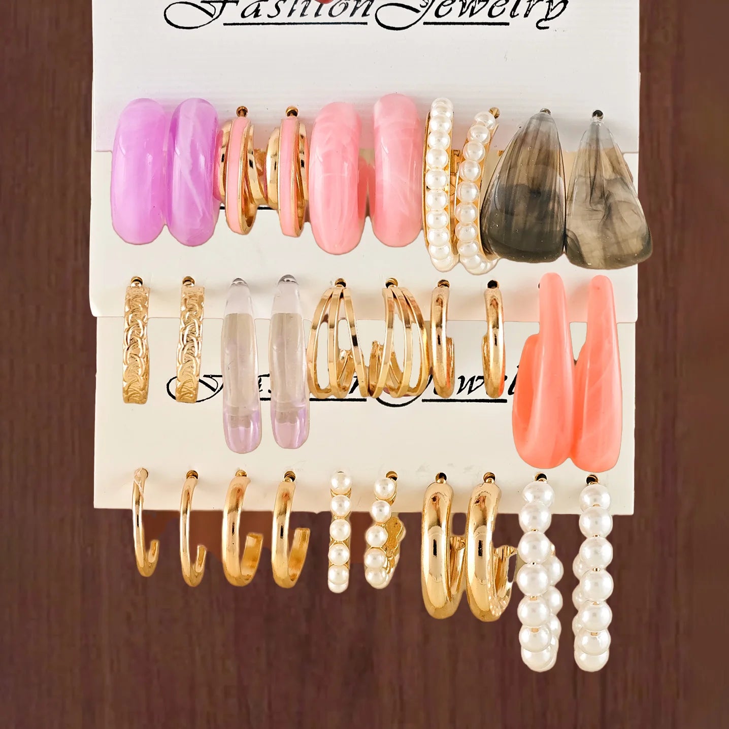 fashion c-shape earrings set women luxury trendy cross-border ear jewelry