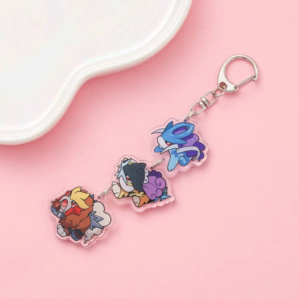 Anime Acrylic keychain accessaries Cartoon Car Bag Pendant Gift cute creative bag charm funny Friends Fans Gifts Keyring