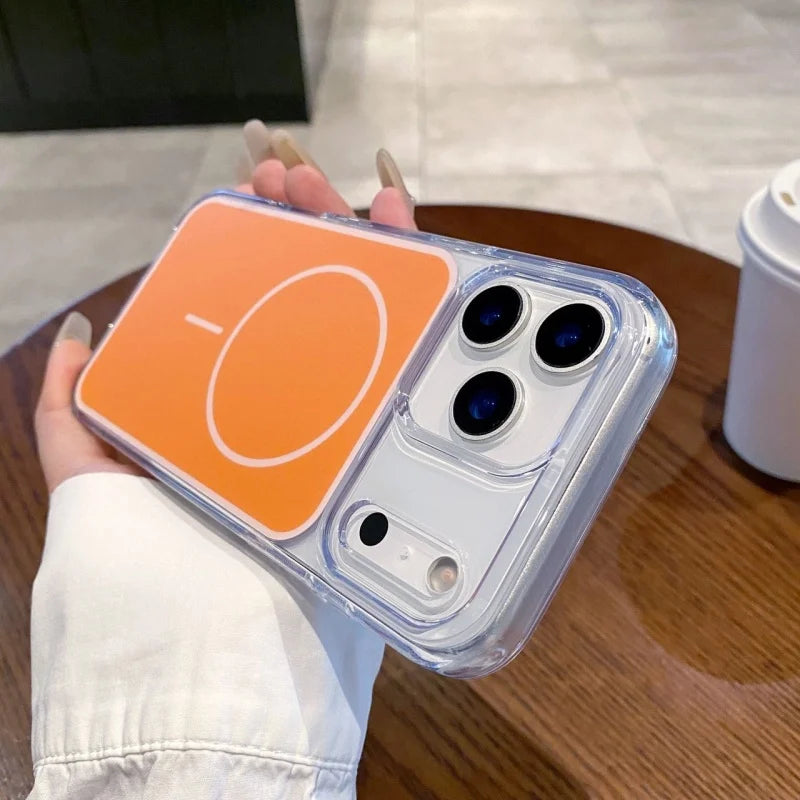 Anti-yellowing Matte Back Panel Magnetic Phone Case For IPhone17 Pro Max Air Wireless Charging Clear Soft Border Anti-Drop Cover