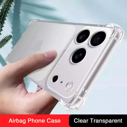Soft Silicone Clear TPU Case for iPhone 17 Pro Max/Air 5G Transparent Back Cover Original Simple Phone Funda Coque