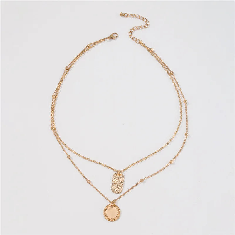 Vintage Necklace on Neck Chain Women's Jewelry Layered Accessories for Girls Clothing Aesthetic Gifts Fashion Bohemia Pendant