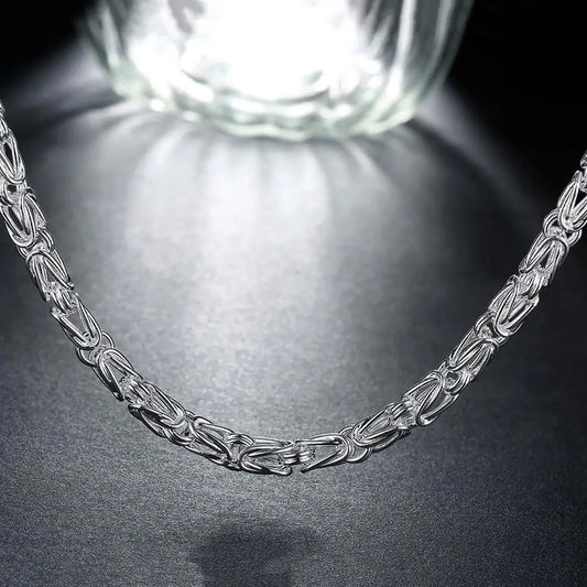 925 sterling Silver 20 Inches Domineering retro faucet men's necklace Luxury Fashion Party Wedding Accessories Jewelry Gifts