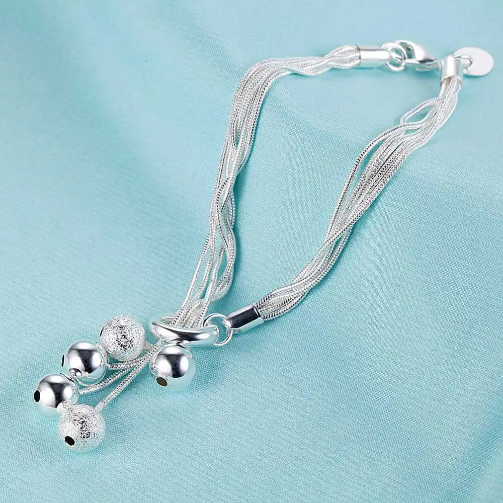 925 Sterling Silver Bracelet Heart High Quality Romance Chain For Woman Men Fashion Engagement Party Wedding Jewelry Gift