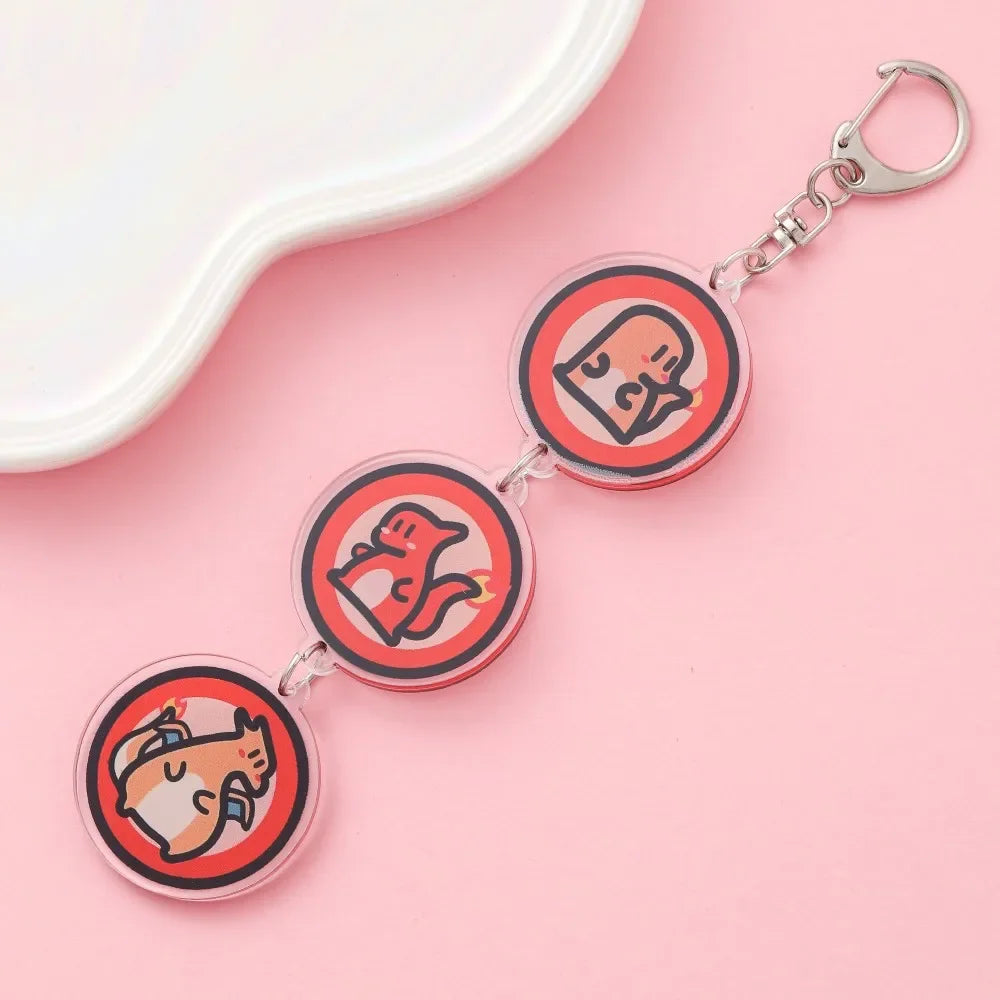 Anime Acrylic keychain accessaries Cartoon Car Bag Pendant Gift cute creative bag charm funny Friends Fans Gifts Keyring