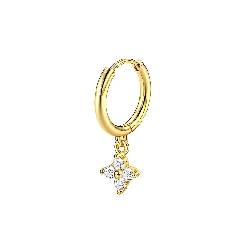 Bobisty 1pc Earrings for Sensitive Ears Surgical Stainless Steel Earrings for Women Dainty Flat Back Earring Stud Hoop Cartilage