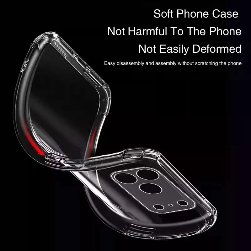 Soft Silicone Clear TPU Case for iPhone 17 Pro Max/Air 5G Transparent Back Cover Original Simple Phone Funda Coque