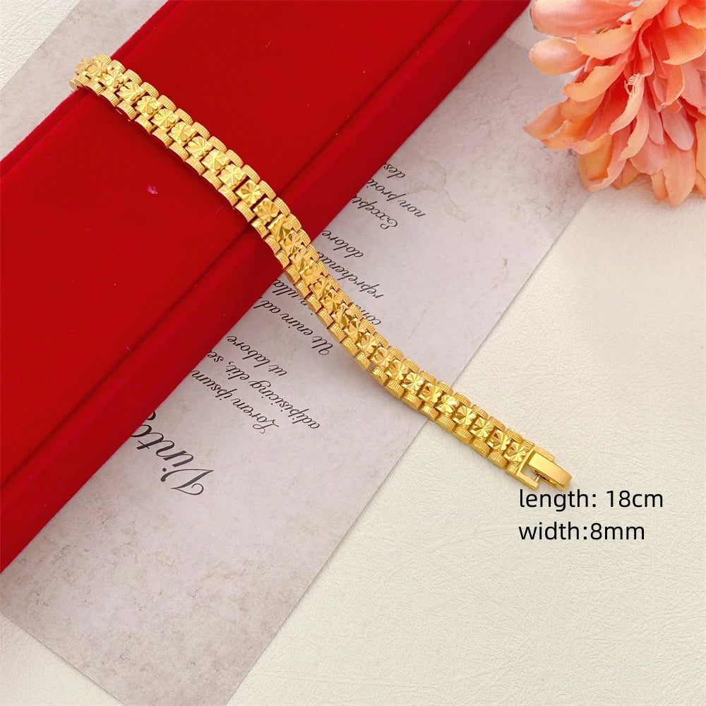Stainless Steel Women's Hand Bracelet Crown Heart Leaves Flower Wide Chain Wristband Pulsera Femme Vintage Jewelry Party Gifts