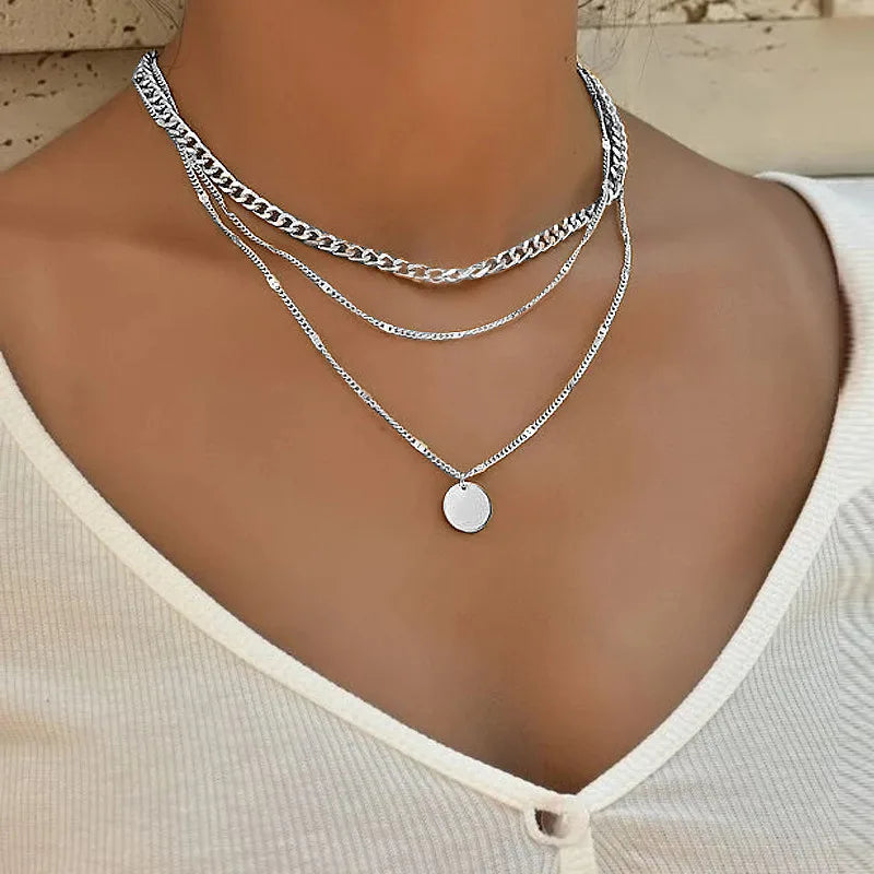 Vintage Necklace on Neck Chain Women's Jewelry Layered Accessories for Girls Clothing Aesthetic Gifts Fashion Bohemia Pendant
