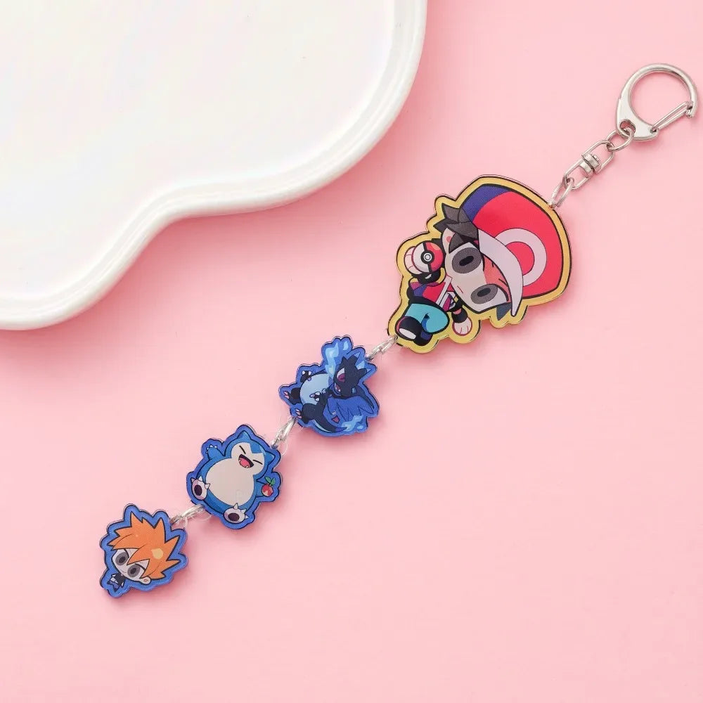 Anime Acrylic keychain accessaries Cartoon Car Bag Pendant Gift cute creative bag charm funny Friends Fans Gifts Keyring