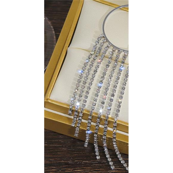 Fashionable And Simple Long Tassel Earrings