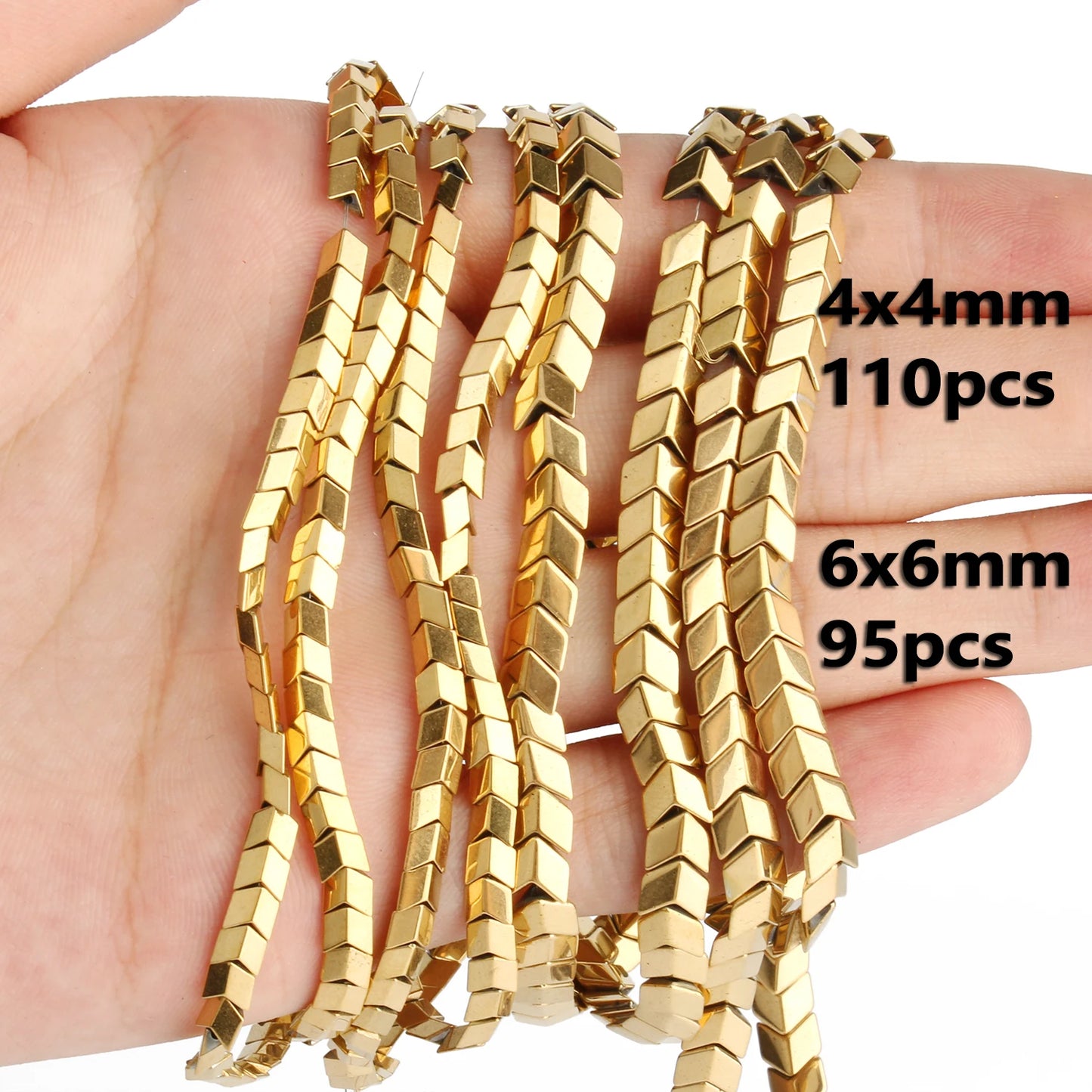 Retention Color AAA+ Gold Plated Hematite Beads Natural Stone Irregular Geometric Beads For Jewelry Making Diy Bracelet