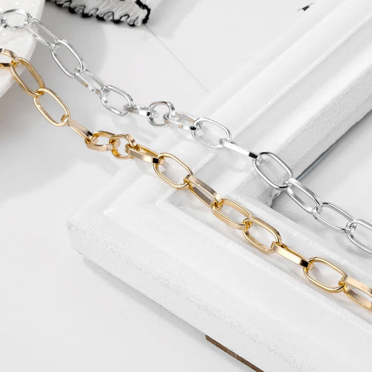 2020 Punk Thick Chain Heart Choker Necklace Retro Gothic Rock Gold Color Silver Color Geometric Clavicle Necklace Jewelry Gift