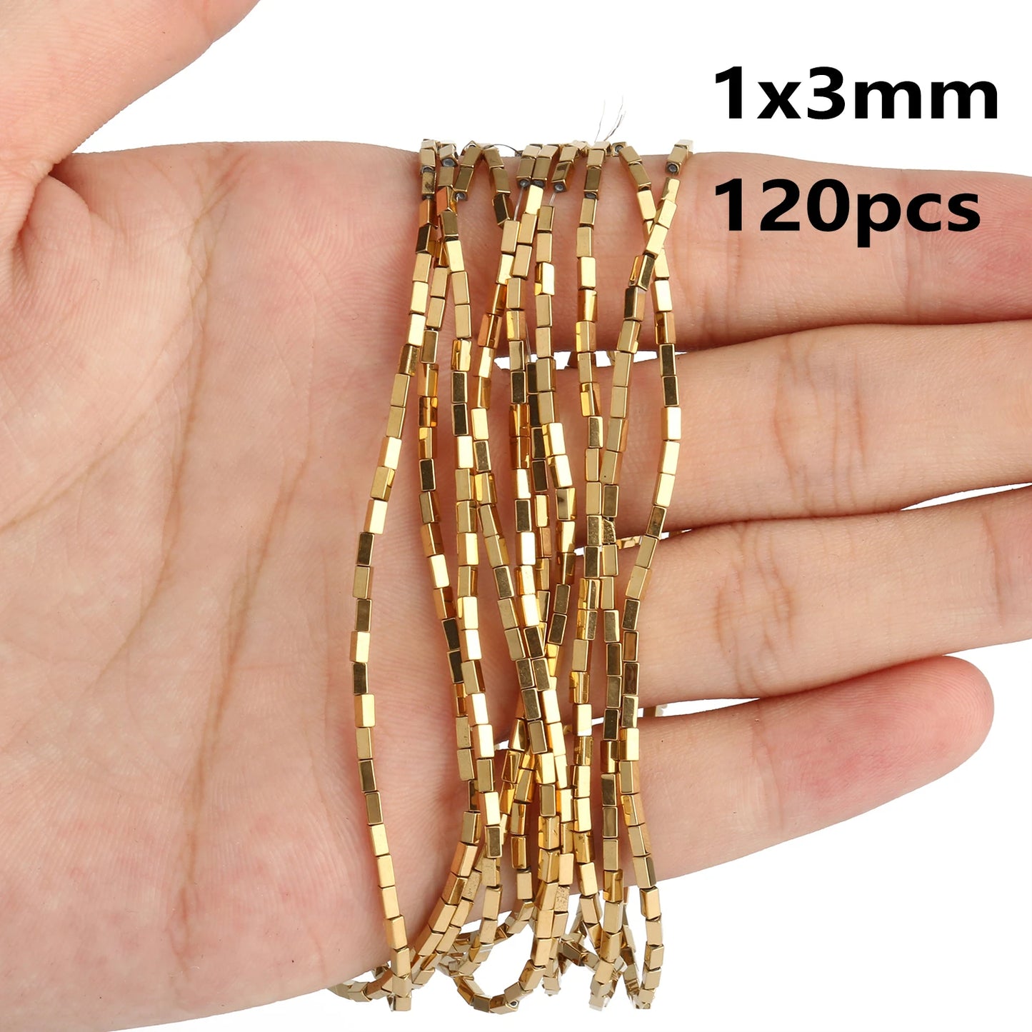 Retention Color AAA+ Gold Plated Hematite Beads Natural Stone Irregular Geometric Beads For Jewelry Making Diy Bracelet