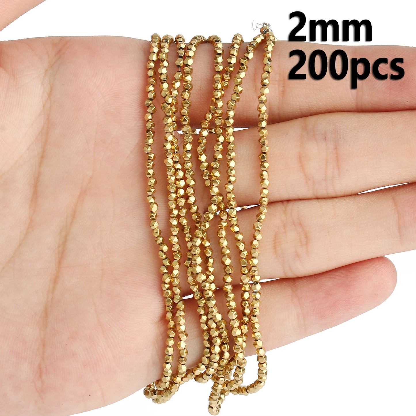 Retention Color AAA+ Gold Plated Hematite Beads Natural Stone Irregular Geometric Beads For Jewelry Making Diy Bracelet