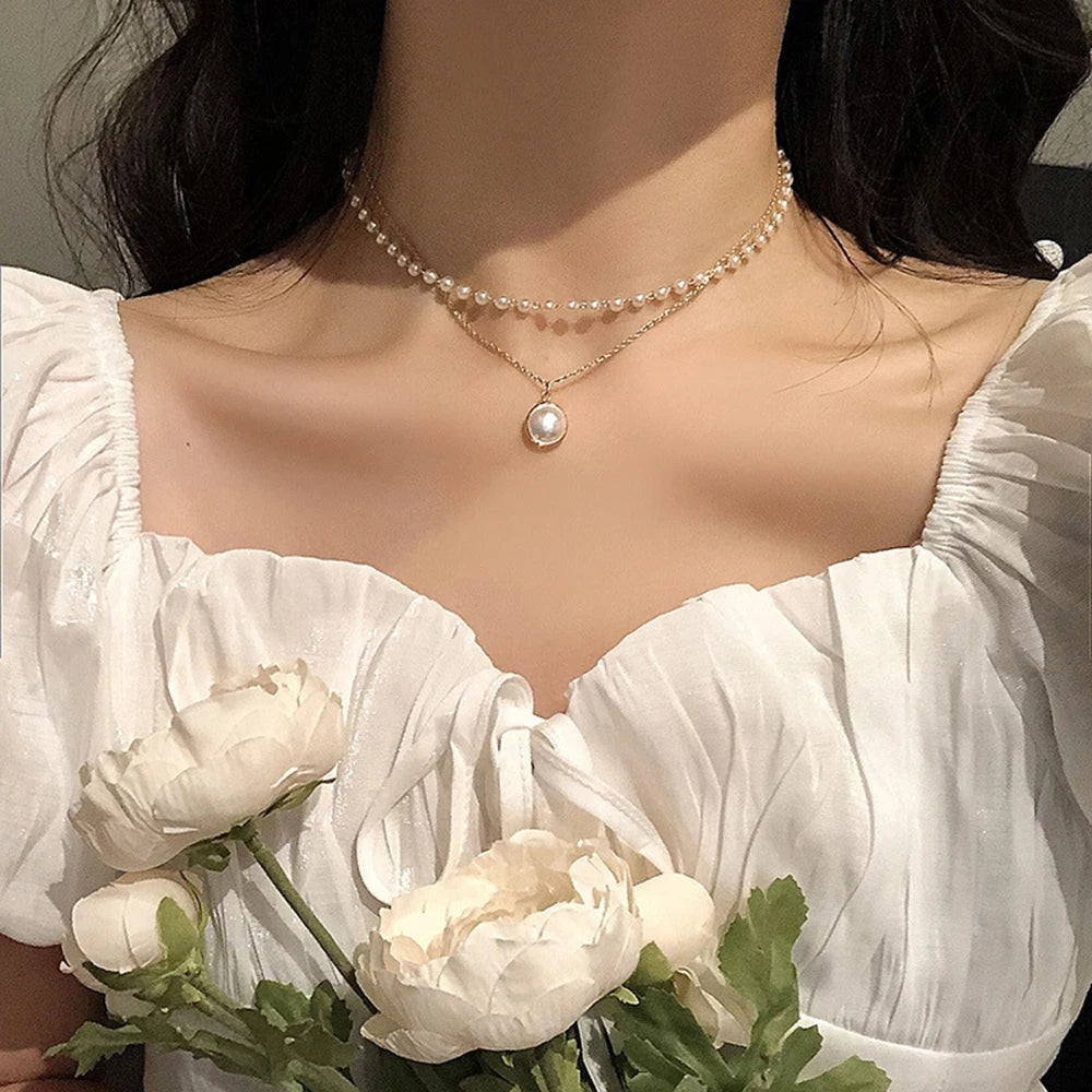 2020 Punk Thick Chain Heart Choker Necklace Retro Gothic Rock Gold Color Silver Color Geometric Clavicle Necklace Jewelry Gift