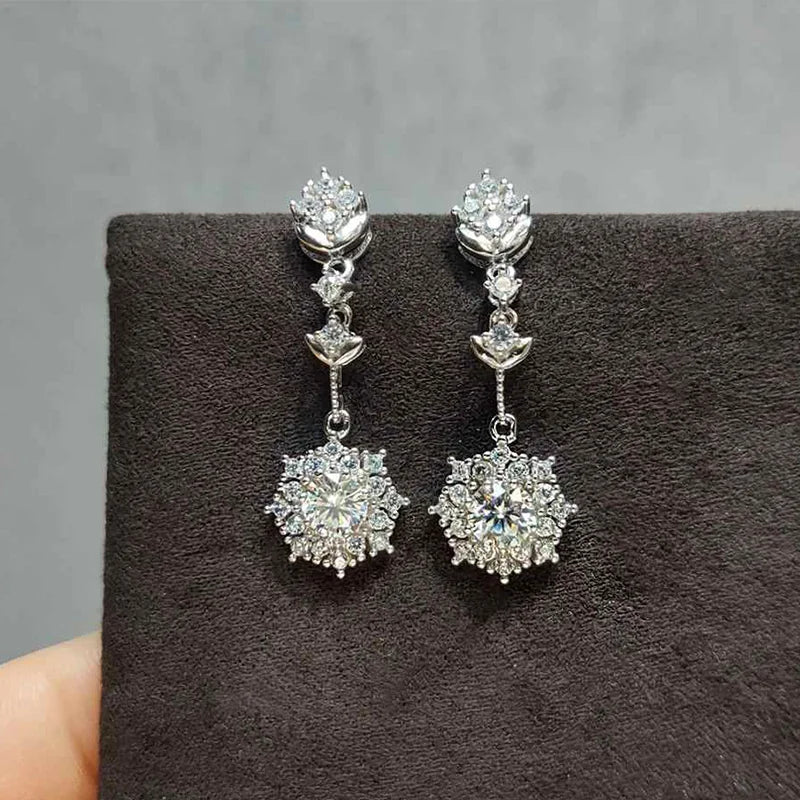 Huitan Trendy Silver Color Drop Earrings with AAA Crystal Cubic Zirconia Women Wedding Earrings for Party Jewelry New Drop Ship