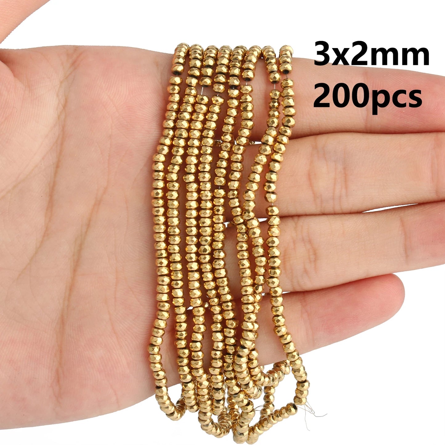 Retention Color AAA+ Gold Plated Hematite Beads Natural Stone Irregular Geometric Beads For Jewelry Making Diy Bracelet