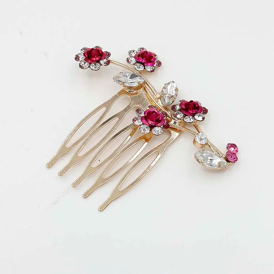 Fashion Hair Combs Flowers Jewelry Crystal Women Hairpins Bridal Hair Ornament Handmade Wedding Accessories Gift