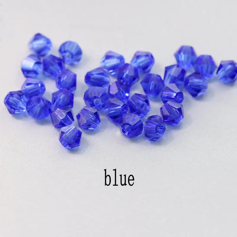 Buy 1 And Get 1 Free 4mm Shiny Crystal Beads Bicone Beads Glass Beads Loose Spacer Beads for bracelet DIY Jewelry Making  200pcs