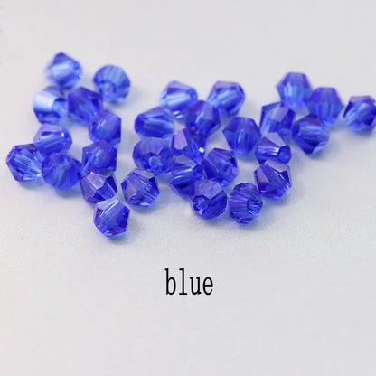 Buy 1 And Get 1 Free 4mm Shiny Crystal Beads Bicone Beads Glass Beads Loose Spacer Beads for bracelet DIY Jewelry Making  200pcs