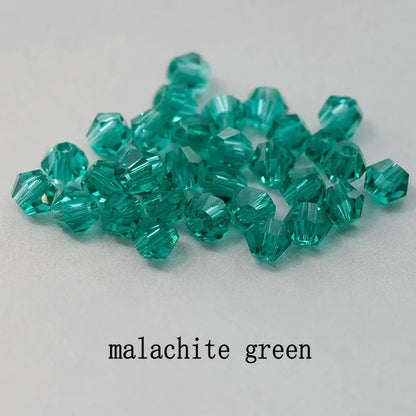 Buy 1 And Get 1 Free 4mm Shiny Crystal Beads Bicone Beads Glass Beads Loose Spacer Beads for bracelet DIY Jewelry Making  200pcs