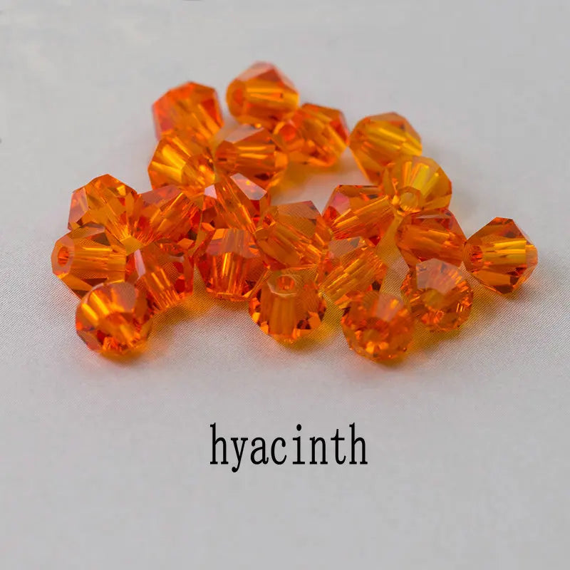 Buy 1 And Get 1 Free 4mm Shiny Crystal Beads Bicone Beads Glass Beads Loose Spacer Beads for bracelet DIY Jewelry Making  200pcs