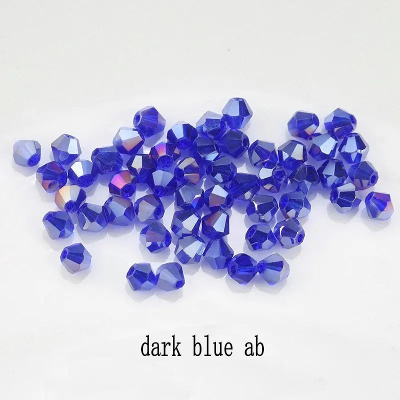 Buy 1 And Get 1 Free 4mm Shiny Crystal Beads Bicone Beads Glass Beads Loose Spacer Beads for bracelet DIY Jewelry Making  200pcs