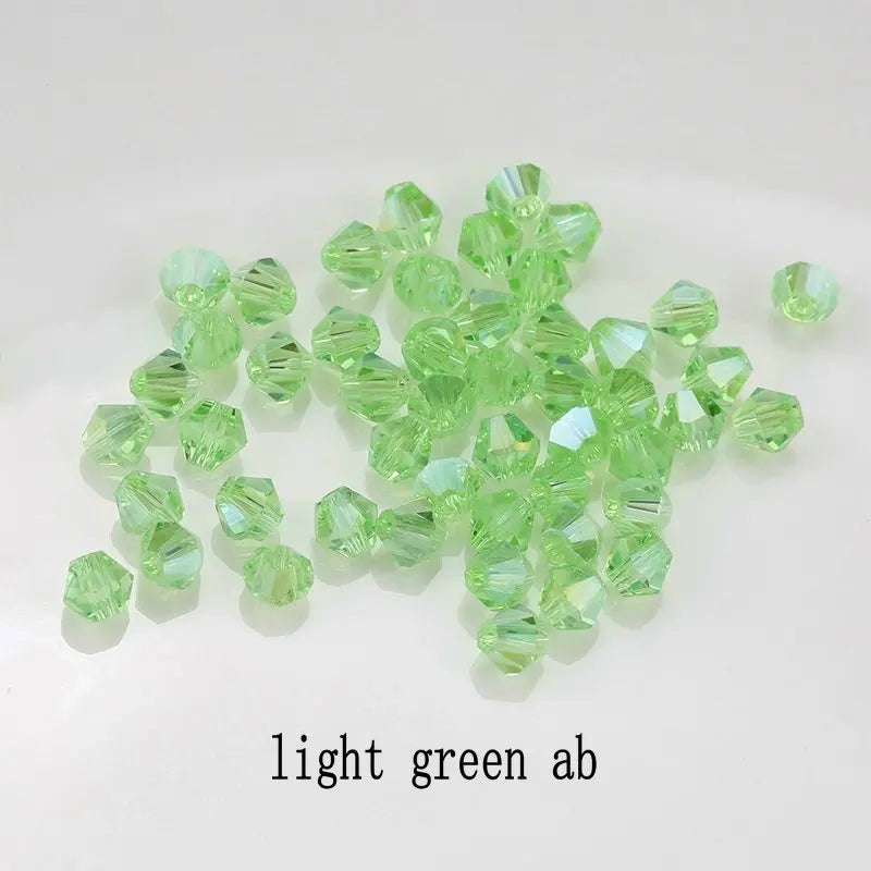 Buy 1 And Get 1 Free 4mm Shiny Crystal Beads Bicone Beads Glass Beads Loose Spacer Beads for bracelet DIY Jewelry Making  200pcs