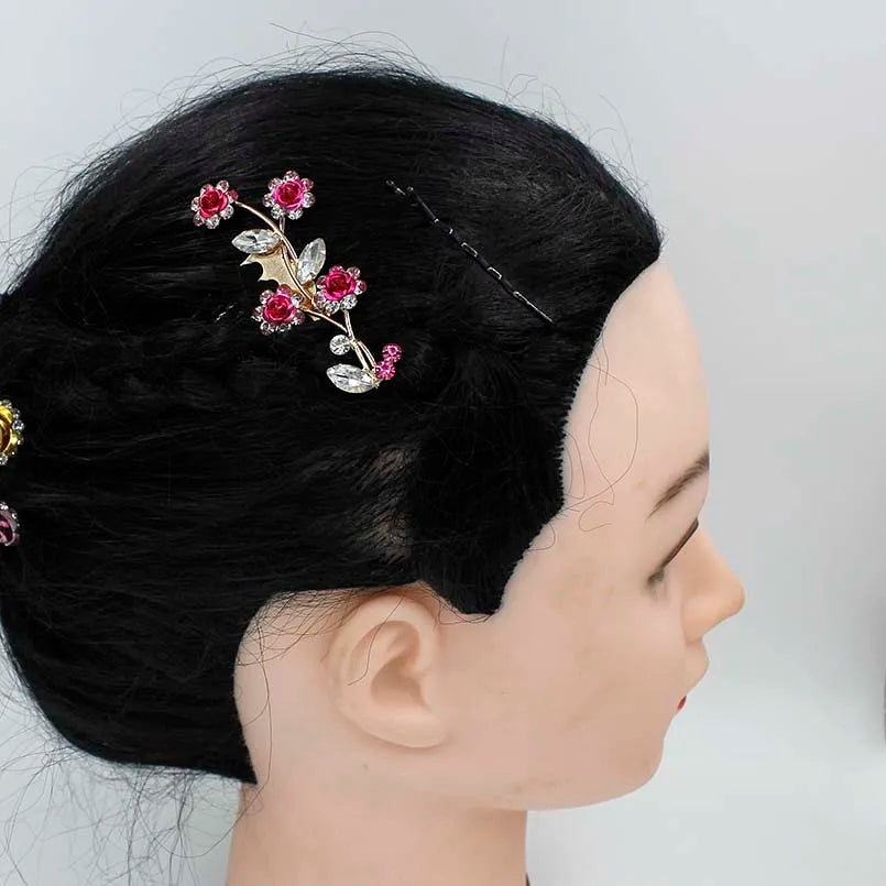 Fashion Hair Combs Flowers Jewelry Crystal Women Hairpins Bridal Hair Ornament Handmade Wedding Accessories Gift