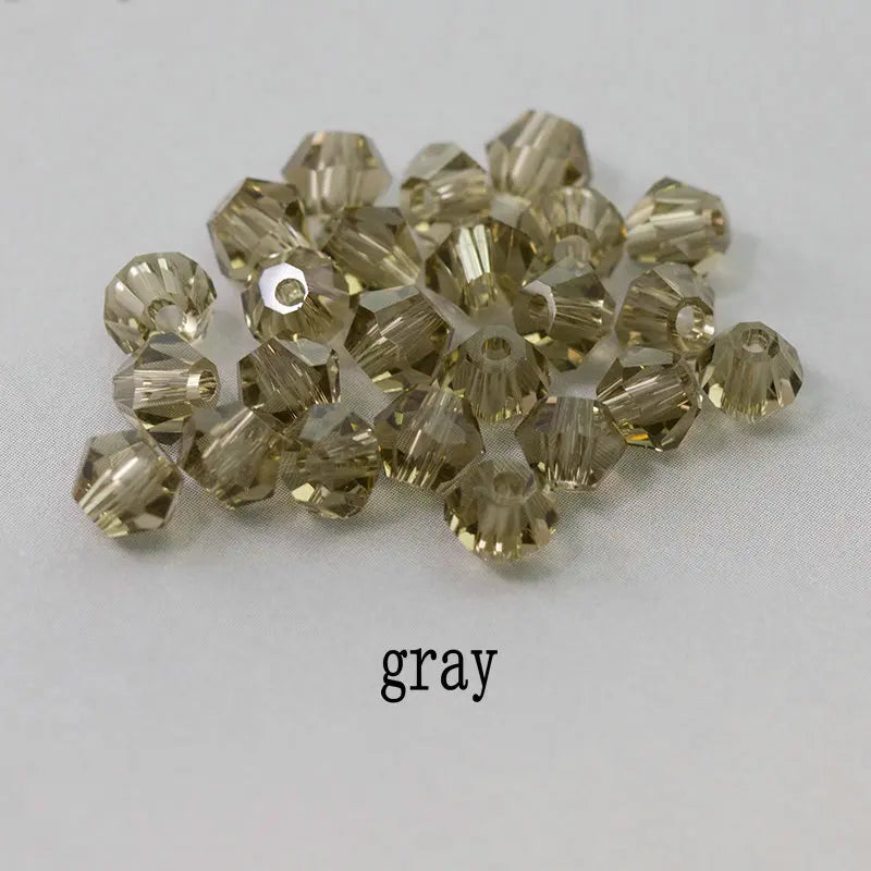 Buy 1 And Get 1 Free 4mm Shiny Crystal Beads Bicone Beads Glass Beads Loose Spacer Beads for bracelet DIY Jewelry Making  200pcs
