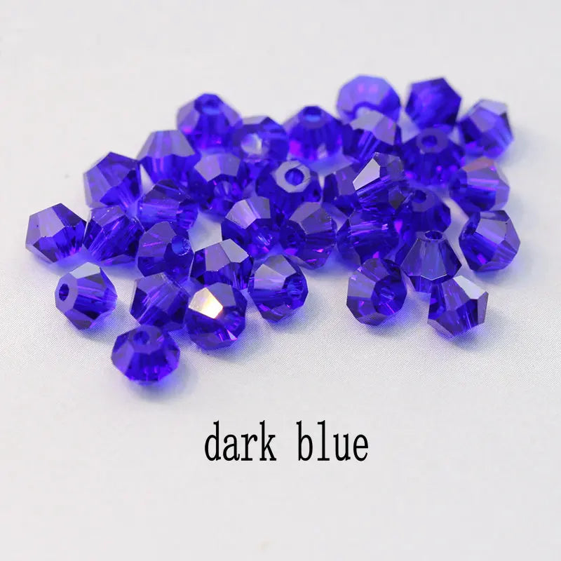 Buy 1 And Get 1 Free 4mm Shiny Crystal Beads Bicone Beads Glass Beads Loose Spacer Beads for bracelet DIY Jewelry Making  200pcs