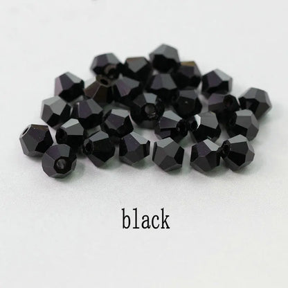 Buy 1 And Get 1 Free 4mm Shiny Crystal Beads Bicone Beads Glass Beads Loose Spacer Beads for bracelet DIY Jewelry Making  200pcs