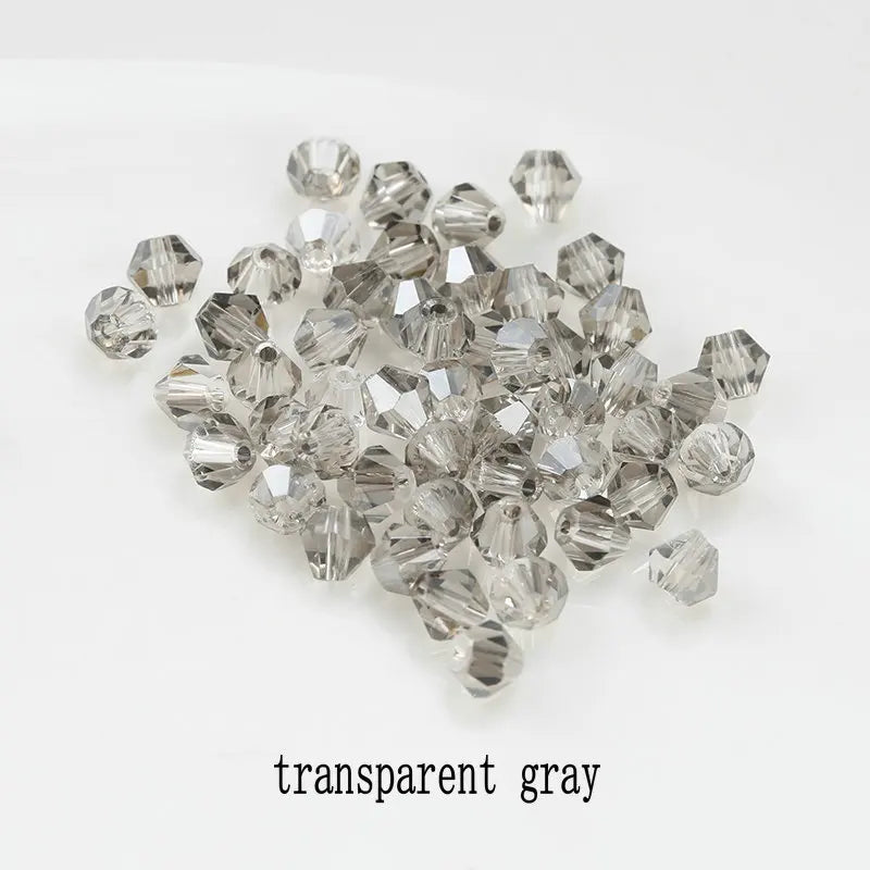 Buy 1 And Get 1 Free 4mm Shiny Crystal Beads Bicone Beads Glass Beads Loose Spacer Beads for bracelet DIY Jewelry Making  200pcs