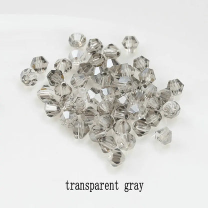Buy 1 And Get 1 Free 4mm Shiny Crystal Beads Bicone Beads Glass Beads Loose Spacer Beads for bracelet DIY Jewelry Making  200pcs
