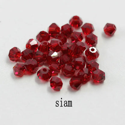 Buy 1 And Get 1 Free 4mm Shiny Crystal Beads Bicone Beads Glass Beads Loose Spacer Beads for bracelet DIY Jewelry Making  200pcs