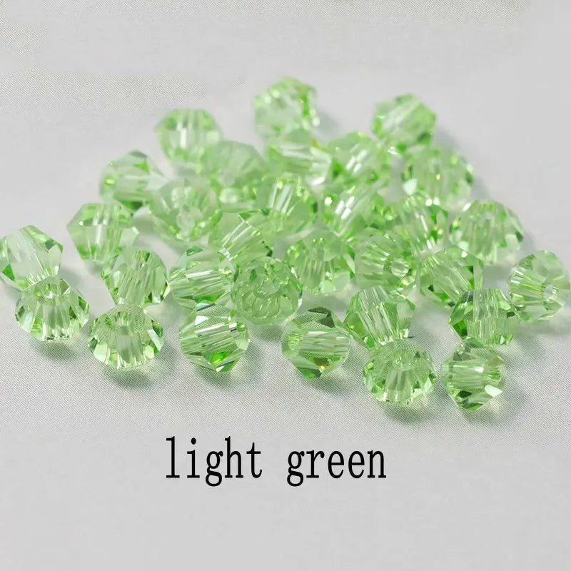 Buy 1 And Get 1 Free 4mm Shiny Crystal Beads Bicone Beads Glass Beads Loose Spacer Beads for bracelet DIY Jewelry Making  200pcs