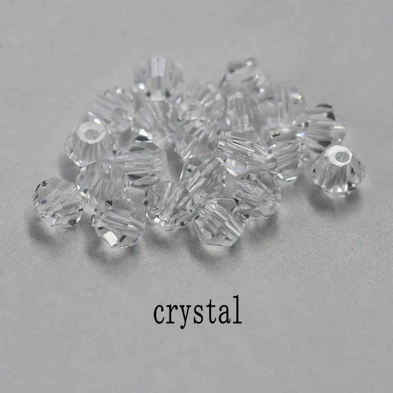 Buy 1 And Get 1 Free 4mm Shiny Crystal Beads Bicone Beads Glass Beads Loose Spacer Beads for bracelet DIY Jewelry Making  200pcs