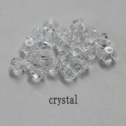 Buy 1 And Get 1 Free 4mm Shiny Crystal Beads Bicone Beads Glass Beads Loose Spacer Beads for bracelet DIY Jewelry Making  200pcs
