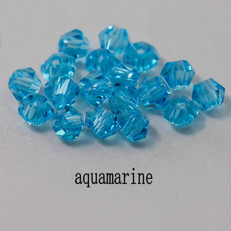Buy 1 And Get 1 Free 4mm Shiny Crystal Beads Bicone Beads Glass Beads Loose Spacer Beads for bracelet DIY Jewelry Making  200pcs